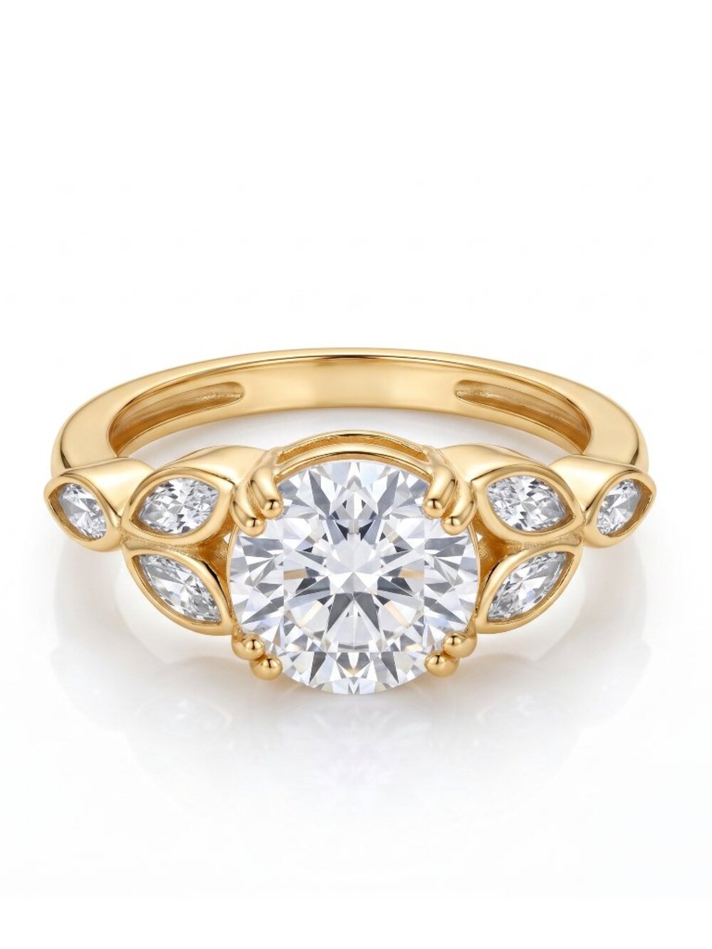 Gold Ring ring, Charmed Aroma, 925 Sterling Silver finished in 10k gold
